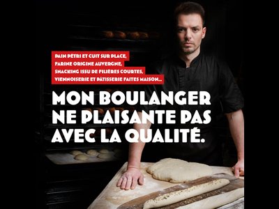 affiche mon boulanger ne plaisante pas avec la qualité