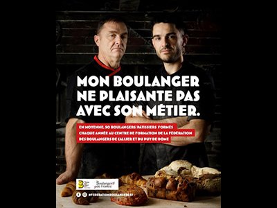 affiche mon boulanger ne plaisante pas avec son métier