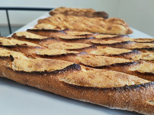 baguettes de traditions française présentaient pour le jury dégustation